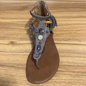 Bohemian/hippie style sandals.